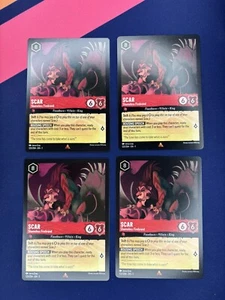 4 X Scar Shameless Firebrand Casi Como Nuevo Disney’s Lorcana Floodborn Primer Capítulo - Imagen 1 de 2