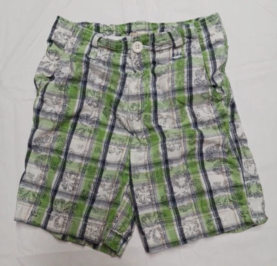 Shorts xadrez masculino J. cáqui verde preto chino tamanho 8 zíper ajustável preppy - Imagem 1 de 4