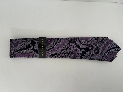 Corbata clásica de seda Sean John Dewel púrpura cachemira 58 x 3,25 Foto 1 de 2