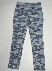 The Childrens Place Leggings Pants Girls Blue Gray Camouflage Glitter Size 8 - Picture 1 of 6