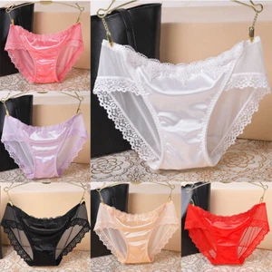 Silk Underwear Panties no Trace Panties Lace Lace Women Seamless Sexy - Picture 1 of 18