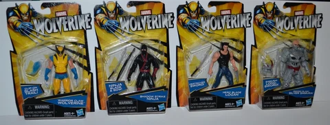 Wolverine 3.75" Scale Action Figure Lot-Silver Samurai,Logan,Ninja Hasbro Cover