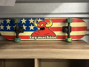 Vintage Toy Machine Skateboard Complete 8” X 31” Spitfire Wheels Thrasher Grip - Picture 1 of 5