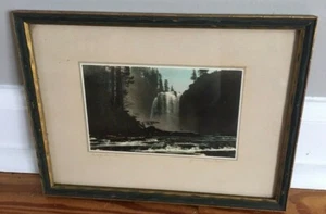 VINTAGE JAMES BARTON PHOTO SNOQUALMIE FALLS SIGNED ART PHOTOGRAPH ARTIST EASEL - Picture 1 of 7