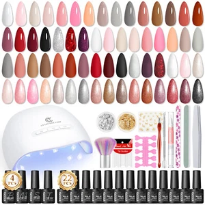 22 Colors UV Gel Nail Polish Set With Nail Lamp Dryer For Nail Art Design Tools - Picture 1 of 9