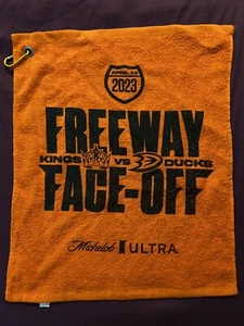 Anaheim Ducks Golf Towel 2023 FREEWAY FACEOFF Anaheim Ducks Los Angeles Kings - Picture 1 of 4