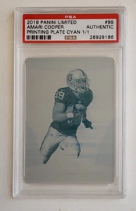1/1 AMARI COOPER PSA. CYAN PRINTING PLATE! ONLY ONE OF ONE! - Picture 1 of 4