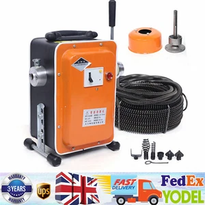 Electric Drain Cleaner Sewer Snake Pipe Cleaning Sewer Pipe Dredger Machine 750W - Picture 1 of 18