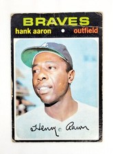 VINTAGE ORIGINAL 1971 Topps Hank Aaron Atlanta Braves #400 Baseball Card ⚾️ 