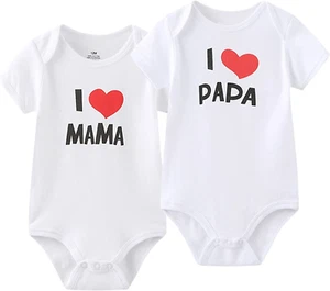 Baby Bodysuit Short Sleeve One-Piece Newborn Baby Clothes for Baby Boy and Girls - Picture 1 of 12