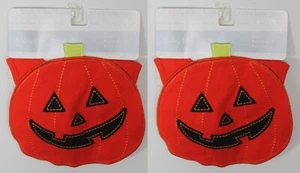 2-SET JACK-O-LANTERN HALLOWEEN BIBS Pumpkin Infant Baby Gift Koala Kids NEW - Picture 1 of 3