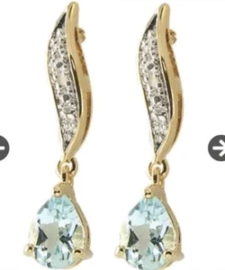 Diamonds SBTopazStunning Womens 18K Yellow Gold Over Solid Sterling Silver Diamo - Picture 1 of 3