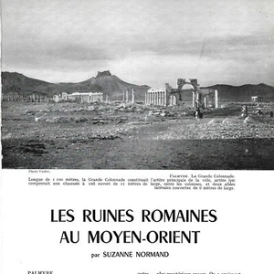 Les ruines romaines au Moyen-Orient - Article coupure de presse 1957 - Imagen 1 de 4