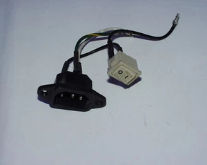 Kaltgerätestecker C14 Einbau / Lötverbindung / Snap-In / Schalter - Bild 1 von 3