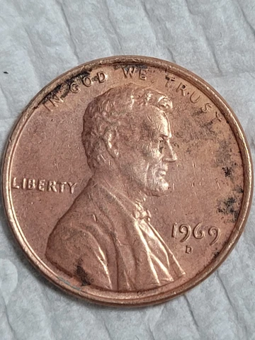 1969 D Lincoln Memorial Cent Error Floating Roof Cover