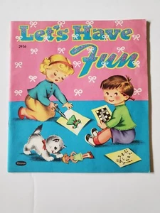 Vintage 1954 Whitman Let's Have Fun COLORING Activity BOOK 2956 - UNUSED - Picture 1 of 3