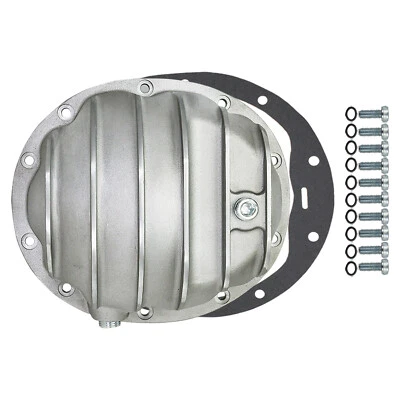 Dana 35 Finned Raw Finish Rear Aluminum Differential Cover For Jeep TJ XJ YJ - Image 1 of 4