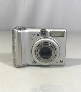 Canon PowerShot A510 3.2MP Digital Camera Silver For Parts or Repair Powers On - Picture 1 of 12