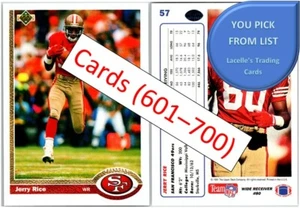 1991 Upper Deck UD Football Cards (601-700) - U-Pick From List - Picture 1 of 195