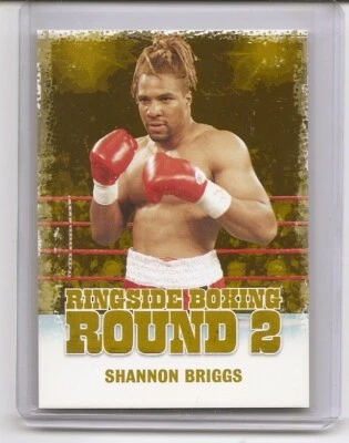 Tarjeta de inserción dorada Ringside Round Two Shannon Briggs 2011/9 #1040 Foto 1 de 2