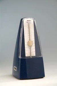 Metronom Pyramidenform Mechanisch mit Glocke -Glitzer Blau- - Picture 1 of 1