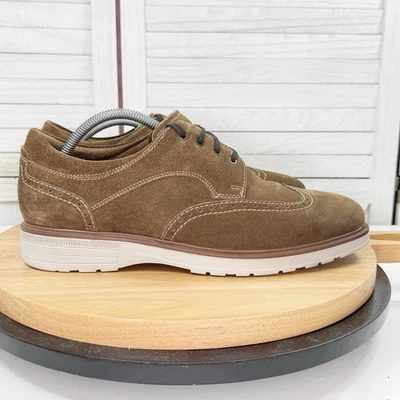 Zapatos Mocasines Florshiem Astor Punta de Ala Gamuza Marrón Para Hombres 10 13339-051 Foto 1 de 4