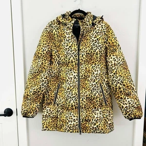 Cappotto Giacca Stile Tampone Stampa Leopardata Claire Marrone Nero Rumore Taglia L - Foto 1 di 7