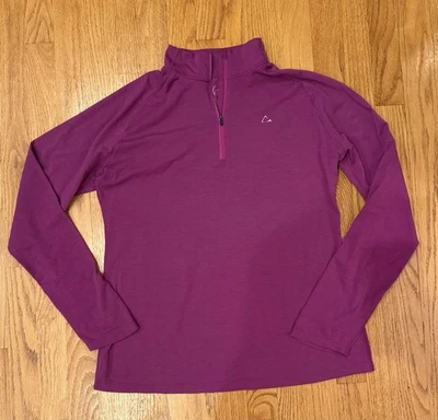 Paradox Merino Blend 1/4 Zip DriRelease Purple Pullover base layer top size XL - Image 1 of 4