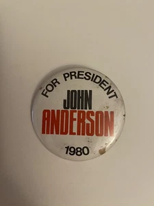 John Anderson For President 1980 Pin Back Button P111 - Picture 1 of 3
