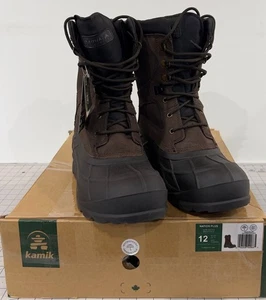 Kamik Herren NationPlus Wasserdicht Isoliert Stiefel Gr. 12 dunkelbraun -40 Grad - Bild 1 von 15