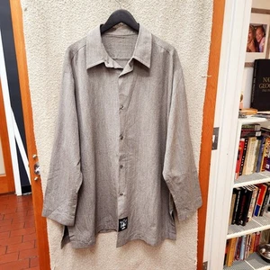 Vintage 1990s Moshood Classic Button Up Gray Loose Shirt Men's 3XL Brooklyn NY - Picture 1 of 9