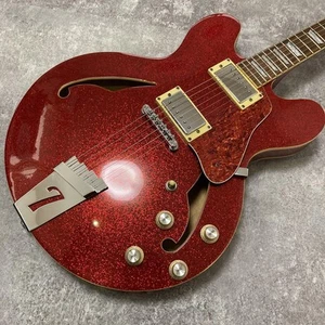 Acoustic Electric Guitar Italia Lusso Red Sparkle Made in Korea & Soft Case - Picture 1 of 16