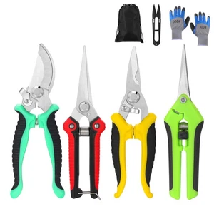 5‑Piece Garden Pruning Shears Set with Gloves & Storage Bag – Stainless Steel... - Picture 1 of 6