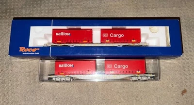 Roco 66627 H0 DB Cargo 2x Containerwagen Railion OVP - Bild 1 von 3