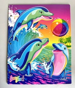 Lisa Frank 2004 Pocket Folder Dolphin Water Beach Ball School P961 - Picture 1 of 12