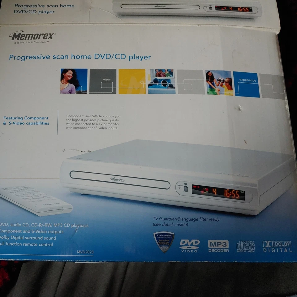 Memorex Progressive Scan DVD/CD Player  with  Remote Pre-Owned Good Foto 1 de 1