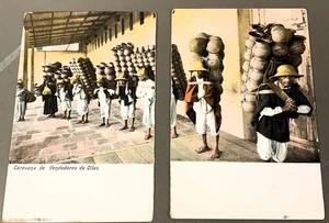 # T5800 VENDEDORES DE CERÁMICA, tal vez LOTE DE POSTALES DE MÉXICO, 2 DIFERENTES TARJETAS - Imagen 1 de 2