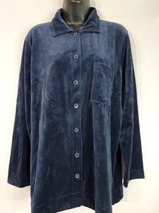 Vintage Liz Claiborne Women’s Long Sleeve Faux Suede Button Up Shirt Size Large - Picture 1 of 13