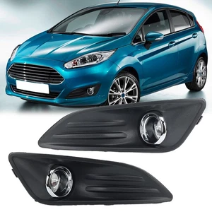 Left+Right Fog Light Lamps Cover Bezel Harness For Ford Fiesta 2014-2017 2018 - Bild 1 von 14