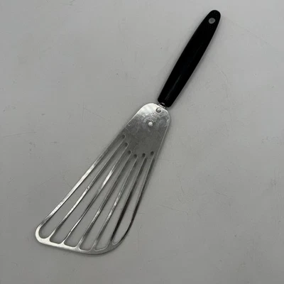 Vintage Ekco Stainless Long Angled Blade Slotted Spatula Flipper Turner USA EUC - Image 1 of 4
