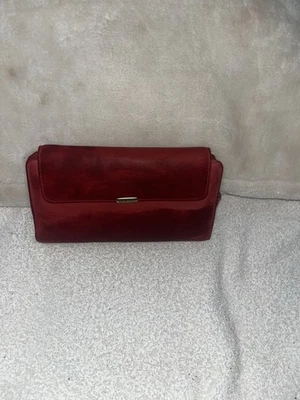 Cartera de cuero de vaca BUXTON Burgandy chequera multi bolsillo Foto 1 de 4