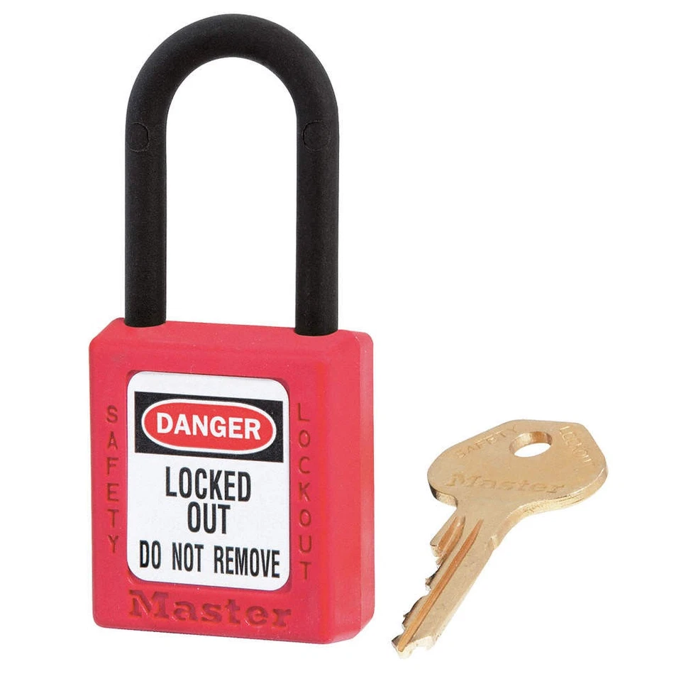 MASTER LOCK 406KAS3RED Lockout Padlock,KA,Red,1-3/4"H,PK3 6REP5 - Image 1 of 1