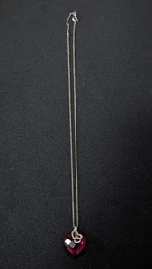 Collana 10 In Italia Argento Sterling Triplo Cuore Pietra Sintetica Firmata Sole - Foto 1 di 5