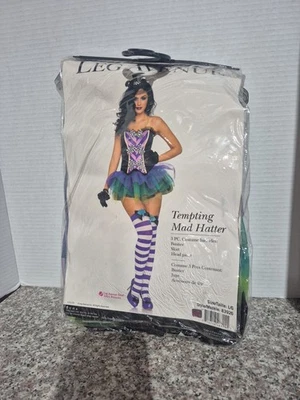 Disfraz Leg Avenue Antiguo Nuevo Stock Sombrerero Loco Tentador 3 Piezas Talla GRANDE Foto 1 de 2