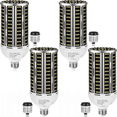 150W 4 pack LED Corn Light Bulb(1500W Equivalent ) ,Commercial Grade DayLight... - Image 1 of 4