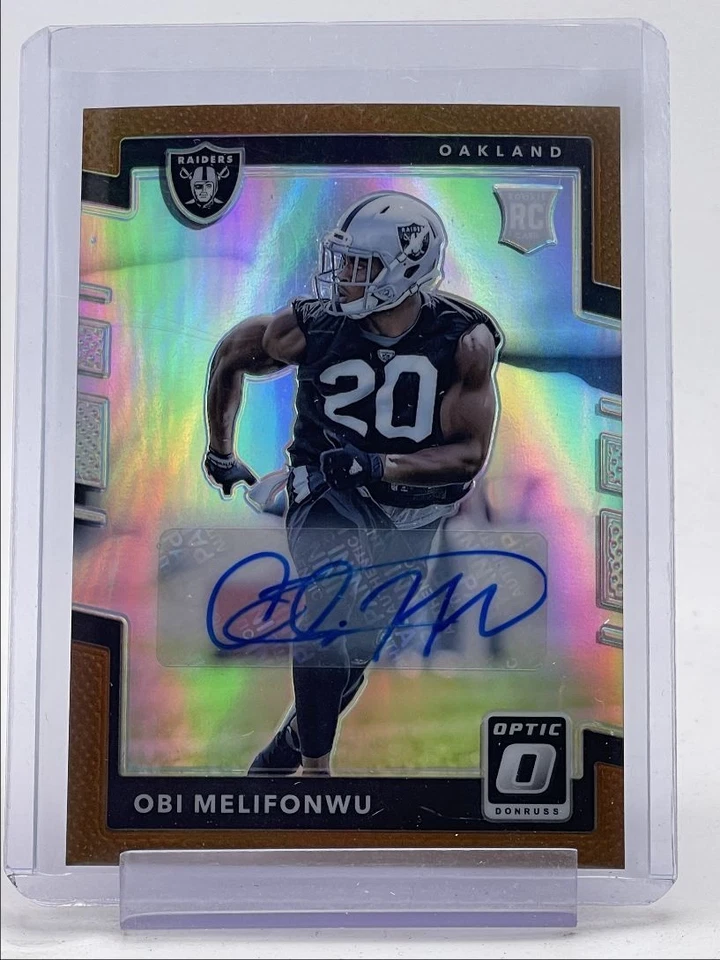OBI MELIFONWU 2017 DONRUSS OPTIC ROOKIE AUTOGRAPH HOLO PRIZM RC AUTO Q5352 - Image 1 of 2