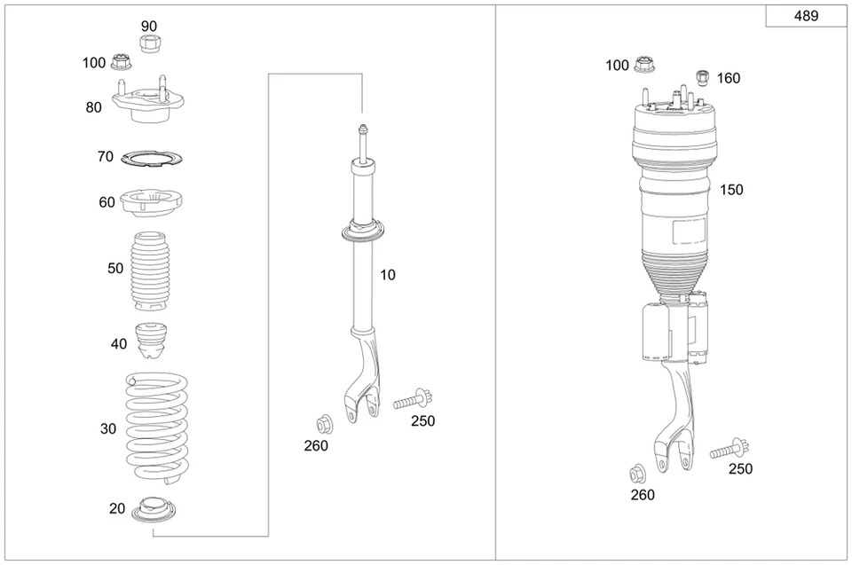 Muelle helicoidal genuino Mercedes-Benz 253-321-03-04 Foto 1 de 1