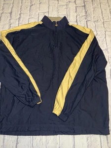 Callaway Golf XL 1/4 Zip Long Sleeve Pullover Sweatshirt Pockets Black & Yellow - Picture 1 of 12