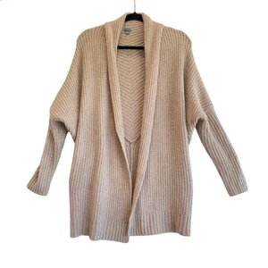 Aerie taupe beige Grobstrick vorne offen Cardigan Pullover Longline Oversize XS  - Bild 1 von 6