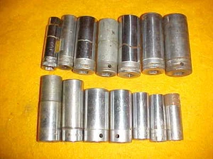 VINTAGE 14 pc LOT OF SAE SNAP ON TOOLS 1/2 DR DEEP SOCKETS SET - Picture 1 of 5